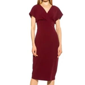 NWOT Alexia Admor Naomi Drape Sheath Dress Medium
